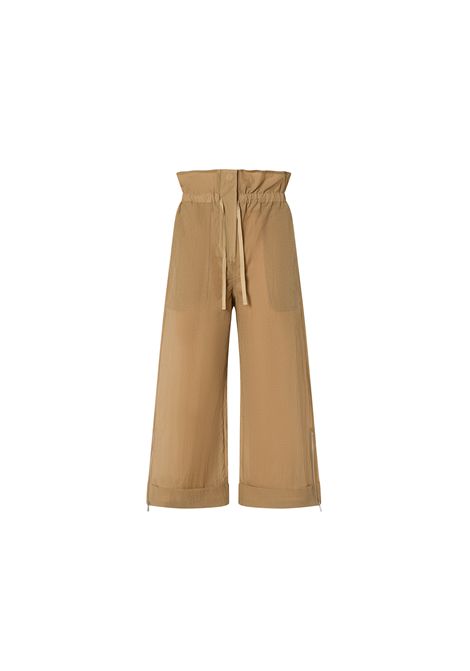 Pantalone Pinko donna Somebody 104896 A2EK Beige cropped nylon poliestere quadri strappi viata alta PINKO | Pantaloni | 104896 A2EKC82